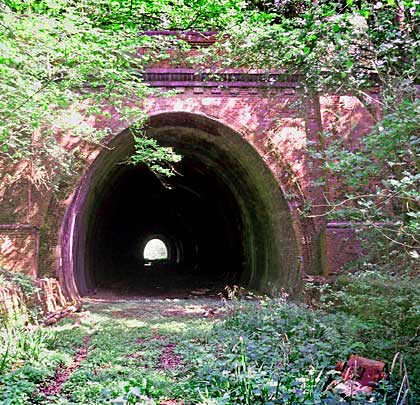 The neat eastern entrance to the 215-yard double-track tunnel.