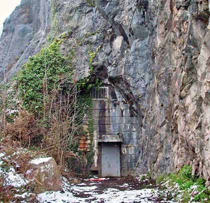 The rocky entrance to the 73-yard southern tunnel (No.1).