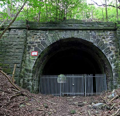 The imposing masonry portal at the east east of the short No.2 tunnel.