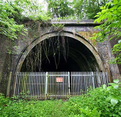 Built to accommodate two tracks, Toft Tunnel is today protected by palisade fencing and recognised as a bat hibernaculum.
