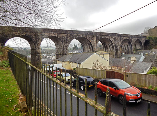 Tavistock Viaduct comprises eight arches, five spanning 50 feet and three of 30 feet.