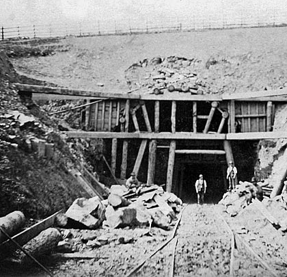 On 15th May 1877, work on the tunnel is a long way from completion.
