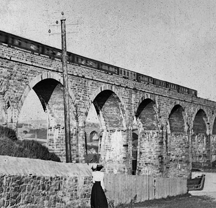 The south side of the viaduct, captured before the motor car's arrival.