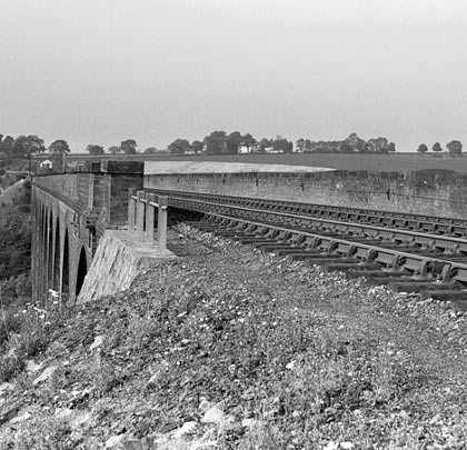 The viaduct is captured with tracks still in situ in September 1961.