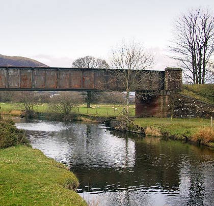 A more austere plate girder structure carried the railway over the Glenderamackin - the Greta's main tributary.