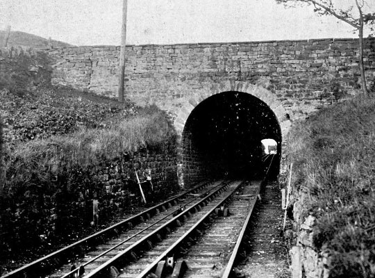 Neat and tidy: the tunnel's south portal during the incline's operational period.