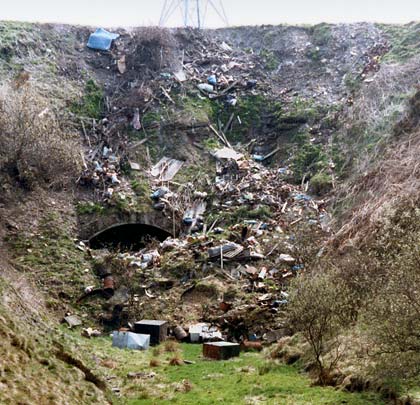 The cutting was used as a rubbish dump in the 1980s.