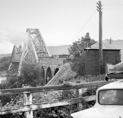 Freight passes over the bridge on 12th September 1961.