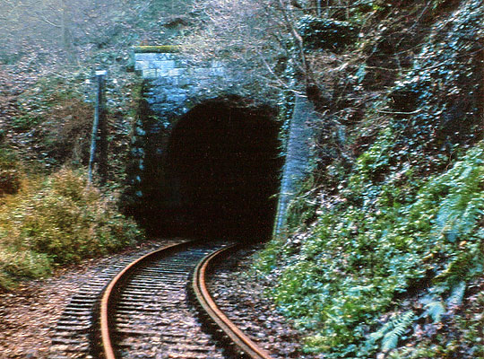 In December 1967, the track disappears expectantly into the tunnel, only to discover that the line is now closed. It was lifted a year later.