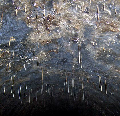 Stalactites adorn the roof.
