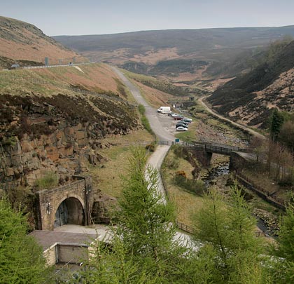 The tunnel's west portal is at the head of remote Longdendale.