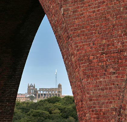 Each arch comprises seven brick courses - their red colour giving the structure an almost unique appearance.