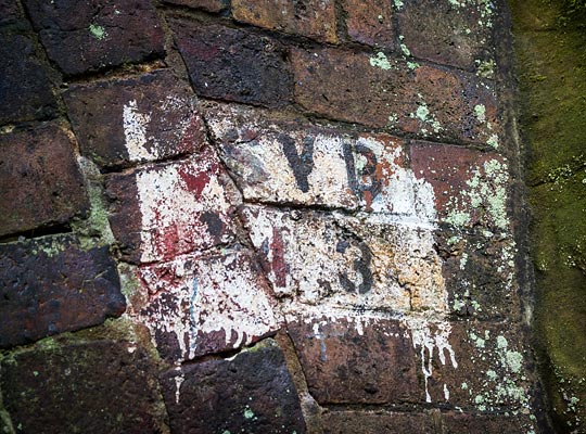 The tunnel's structure number, SVB/43, is painted on the brickwork.