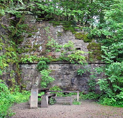 A 92-yard tunnel - known either as Big or Brigham Forge - is now buried at its west end but the upper part of its east portal is still visible.