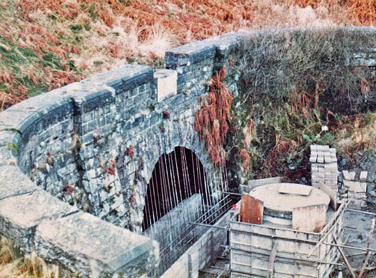 Work to construct the access shaft and blockwall at Blaencwm.