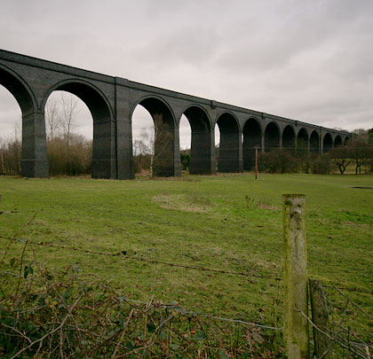 A wider view of the arches, from the former coal sidings.