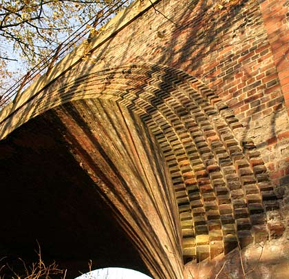 Seven bricks thick: one of the structure's skew arches.