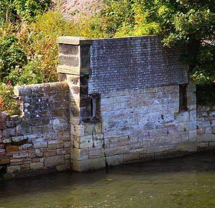 The western abutment: relatively insubstantial given the structure was more than 100 yards in length.