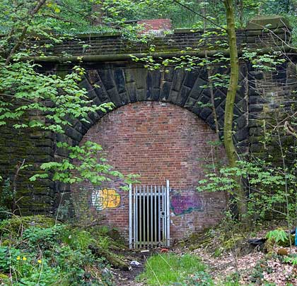 The bricked-up south portal of Netherton Tunnel which, at 333 yards, is the longest on the branch.