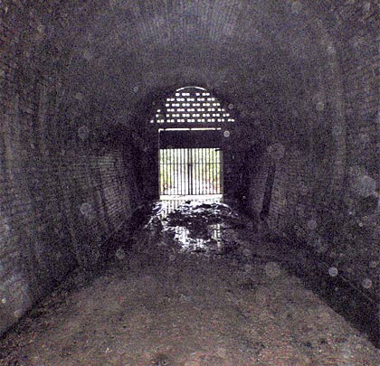 Inside, the tunnel is clearly very wet.