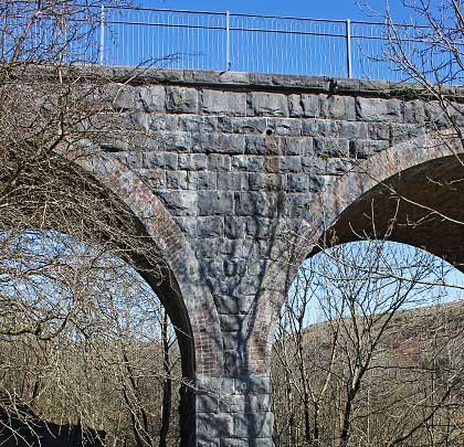 The arches were constructed from four rings of brick but the remainder of the structure is stone-built.