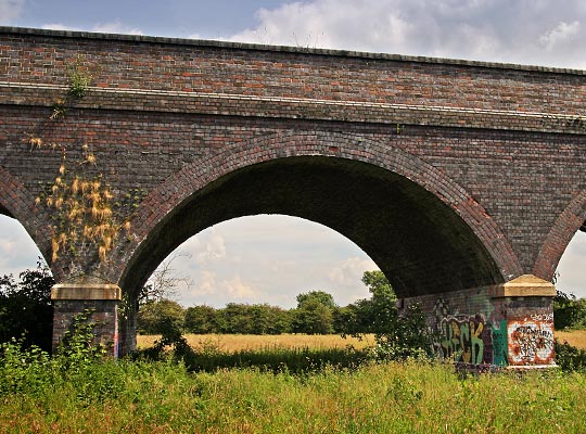 The structure was built in regular brick but faced with Staffordshire blue brindles.