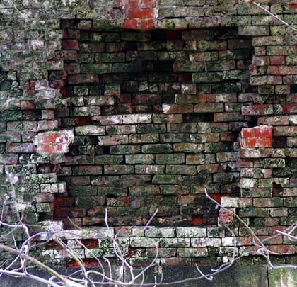 A substantial section of brickwork in one of the arches has been lost.
