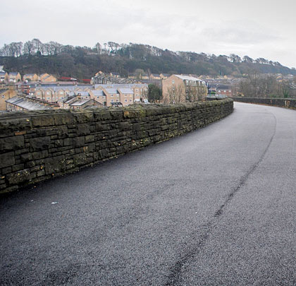 West Vale Viaduct has been prepared for foot and cycle traffic but its opening is still awaited.