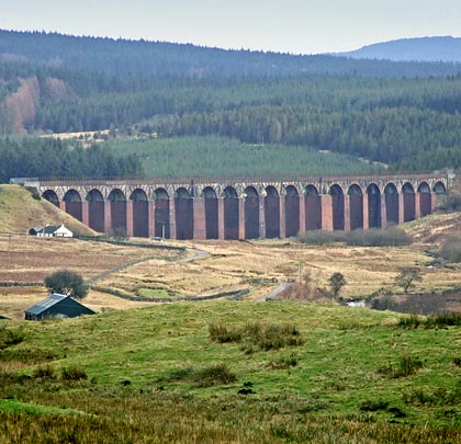 The viaduct is set in bleak countryside, six miles from Gatehouse.