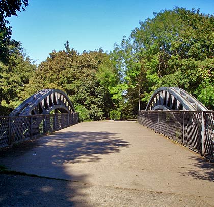 The bridge now offers a handy foot and cycle route, as well as pleasant river views.