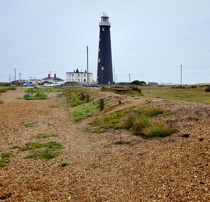 Overlooked by the lighthouse, the site of the platform is still slightly raised, with its edge marked by short timber posts.
