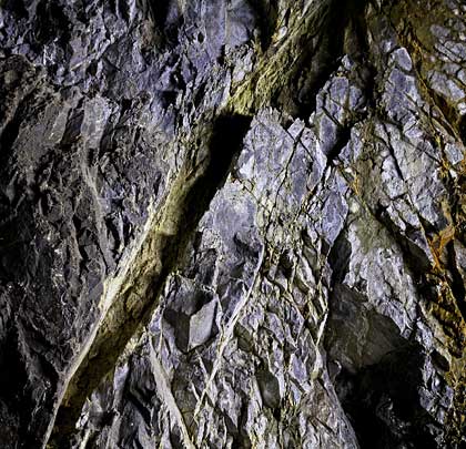 A significant fault in the rock at the tunnel's heart.