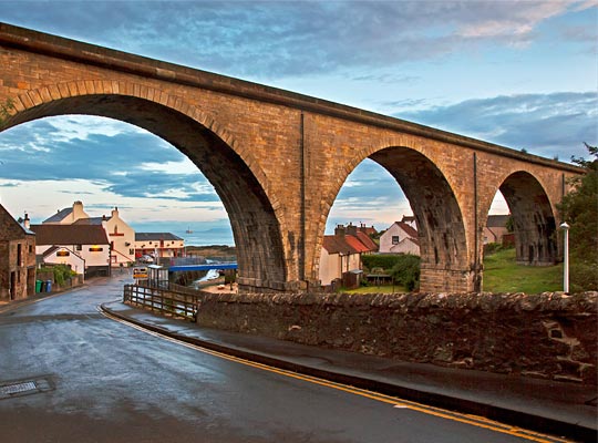 The viaduct's north elevation never sees the sun.