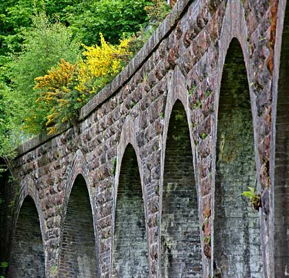 The skewed arches at the east end are revealed by their apparently sloping lines of brickwork.