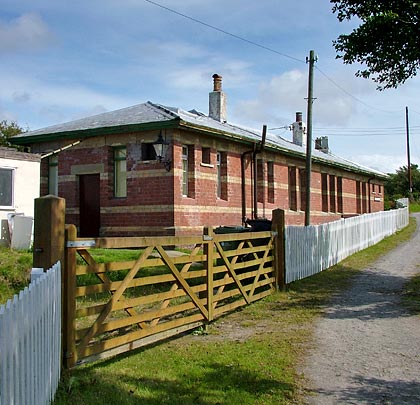 The brick-built station at Llangwyllog is now someone's home.