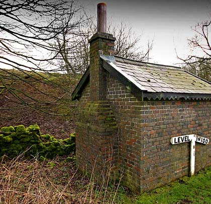 This hut provided welcome refuge for platelayers fettling the former Buxton-Ashbourne railway. At least the gradients were slight.