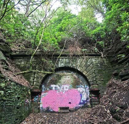 Whilst small, the north portal has real presence and the same architectural features that adorn others on the Meltham branch.