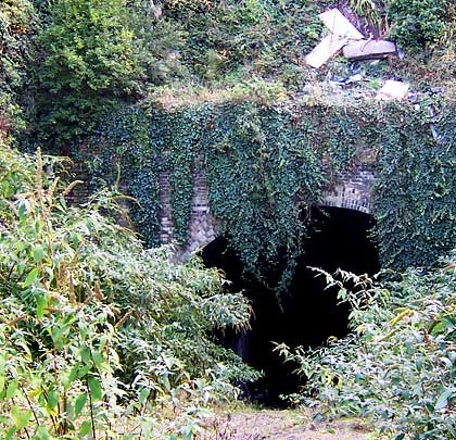 The northern entrance to Ford Tunnel tries to hide behind the infill that has claimed much of its approach cutting.