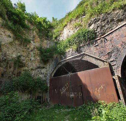 Whilst the tunnels are signficant works of engineering, the cutting that accommodates them should not be overlooked.