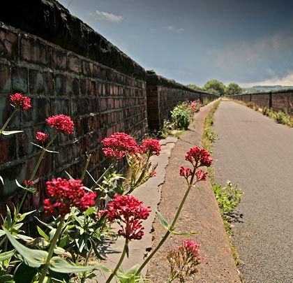 The deck is now tarmacked to benefit walkers and cyclists using the Scarborough-Whitby railway path.