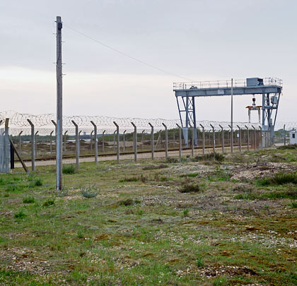 The loading facility at Dungeness power station marks the current terminus of the former branch.