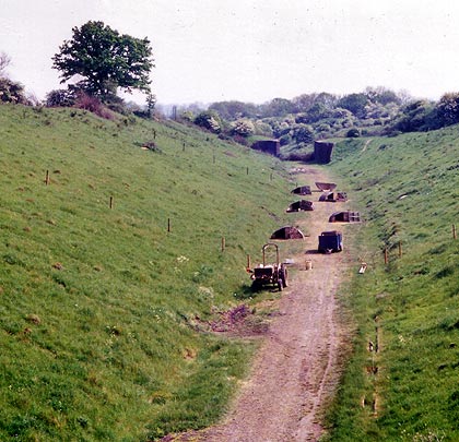 Looking south from bridge No.498 towards where the East & West Junction Railway crossed the Great Central.