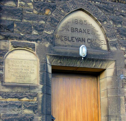The Wesleyan chapel, built on the trackbed in 1885.