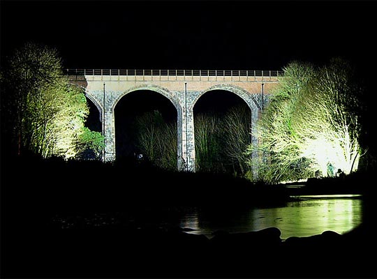 So proud are the locals of their viaduct that it is illuminated over the Christmas period.