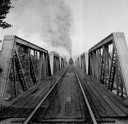 When it served the railway, the bridge was fitted with a timber deck.