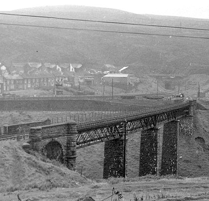With its deck and tracks still in situ, the viaduct is captured in 'atmospheric' South Wales weather.
