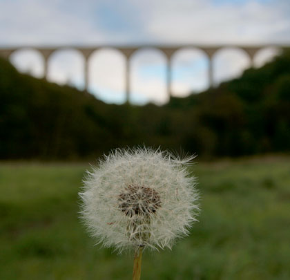 A classic viaduct, spanning the valley.