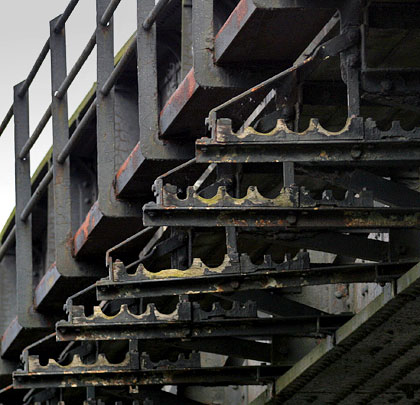 A battalion of cable hangers rests on the western side.