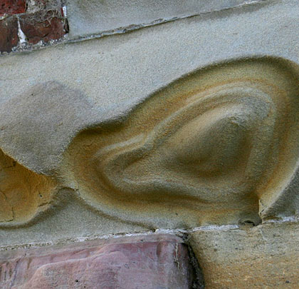Nature has sculpted some of the stonework.