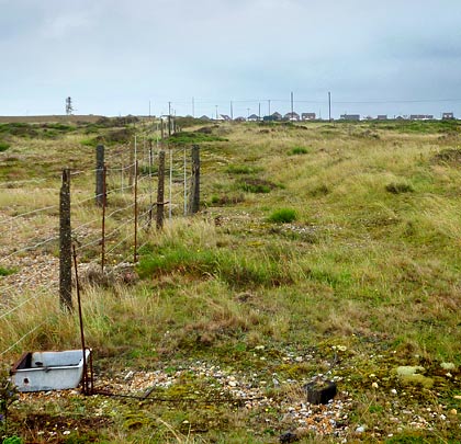 There is nothing left of Lydd-on-Sea Halt, a couple of miles away on the Southern Railway's 1937 deviation line.